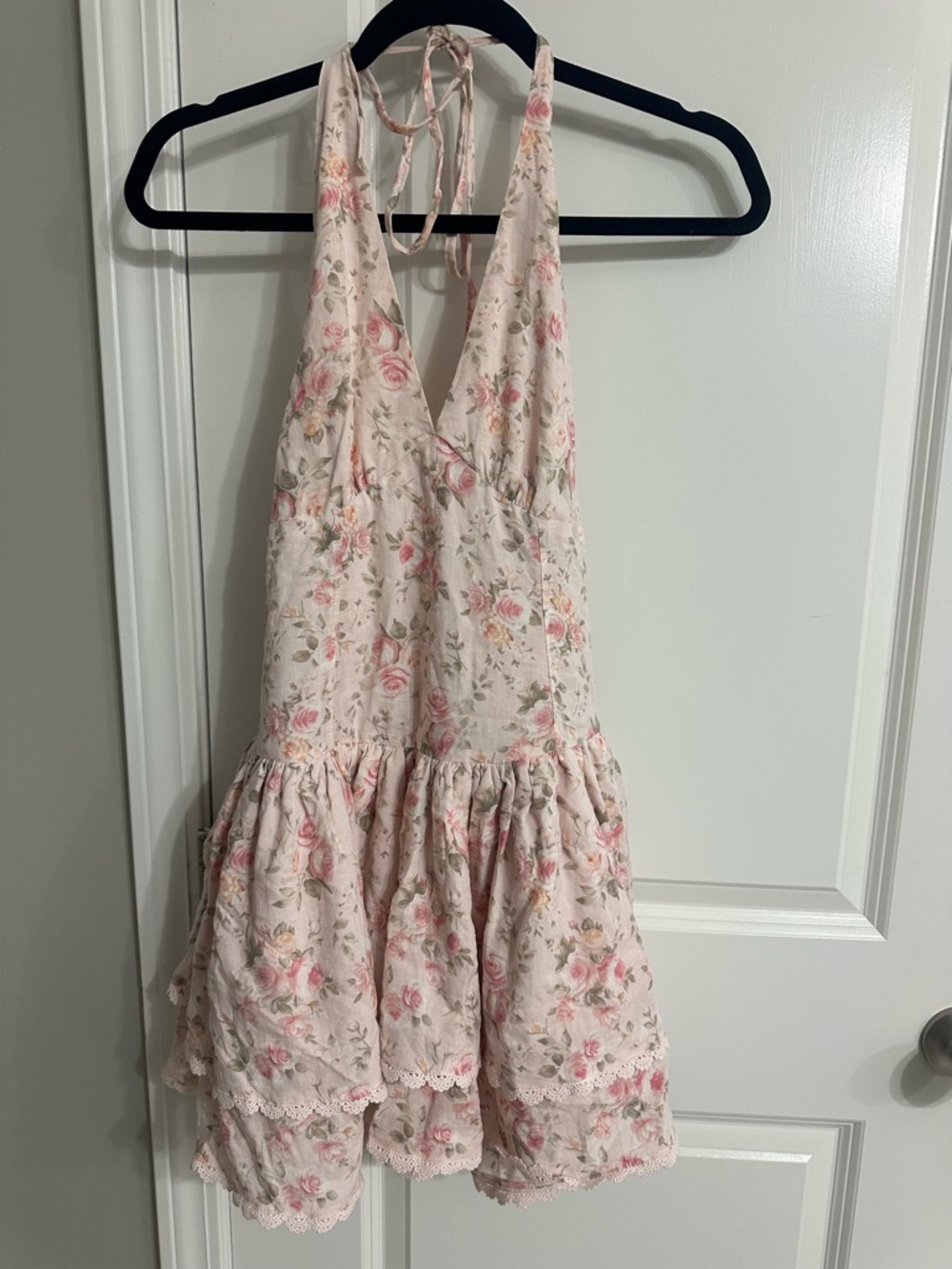 Isabella’s Cabinet mini floral halter dress
